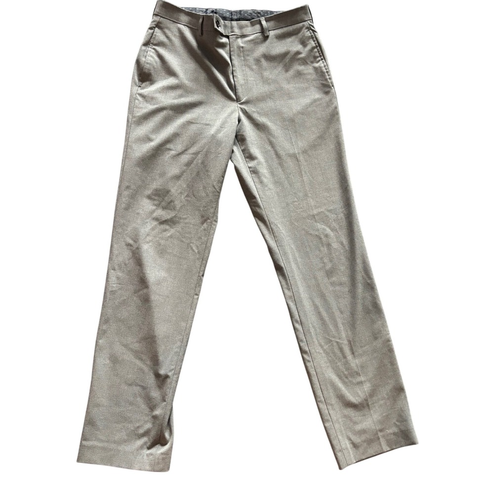 Lauren Ralph Lauren old money preppy Mens Gray Flat Front Trousers 32W x 32L